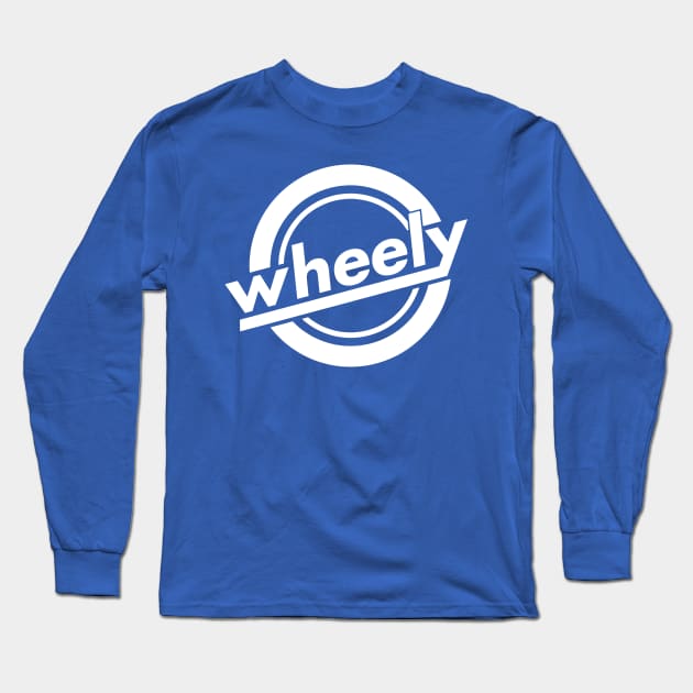 Wheely Logo White, Front Long Sleeve T-Shirt by Wheely